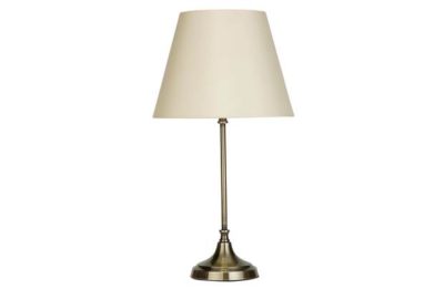 Collection Elspeth Antique Brass Table Lamp - Ivory.